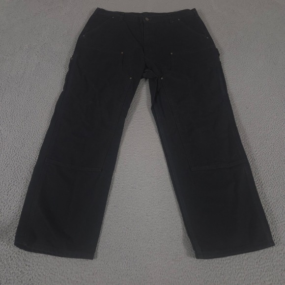 Carhartt Other - Carhartt Pants Mens 38x30 Black Loose Straight Washed Duck Double-Front Dungaree